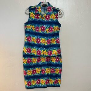 Vintage‎ British Khaki Robert Lighton Wrap Skirt Set Sleeveless Button Up Top 6